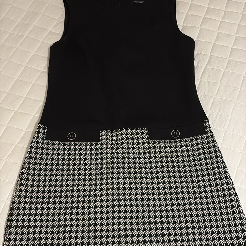 Tommy Hilfiger Black and White Houndstooth Dress